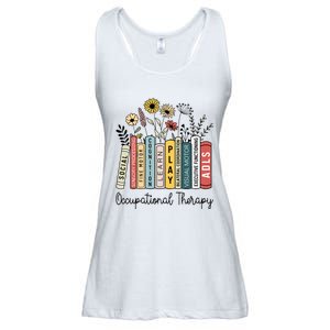 Occupational Therapy Wildflower Book Ot Therapist Assistant Ladies Essential Flowy Tank