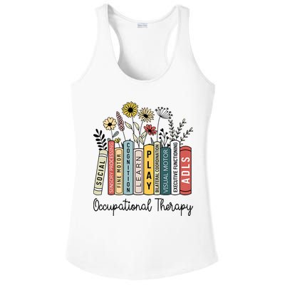 Occupational Therapy Wildflower Book Ot Therapist Assistant Ladies PosiCharge Competitor Racerback Tank