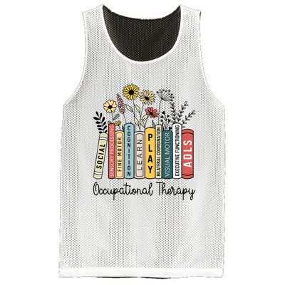 Occupational Therapy Wildflower Book Ot Therapist Assistant Mesh Reversible Basketball Jersey Tank