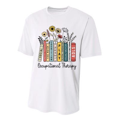 Occupational Therapy Wildflower Book Ot Therapist Assistant Performance Sprint T-Shirt