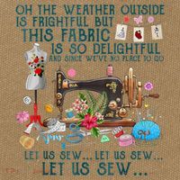 Oh The Weather Outside Is Frightful But This Fabric Sewing Cotton Canvas Backpack