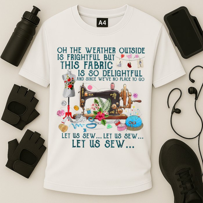 Oh The Weather Outside Is Frightful But This Fabric Sewing Cooling Performance Crew T-Shirt