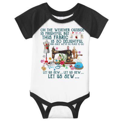 Oh The Weather Outside Is Frightful But This Fabric Sewing Infant Baby Jersey Bodysuit