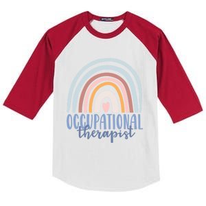 Occupational Therapy Worker Ot Boho Rainbow Retro Gift Cute Gift Kids Colorblock Raglan Jersey