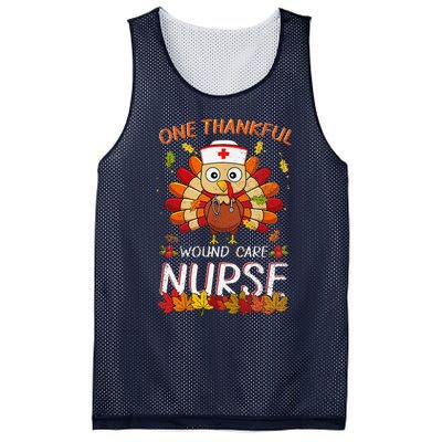 One Thankful Wound Care Nurse Turkey Fall Thanksgiving Nurse Mesh Reversible Basketball Jersey Tank