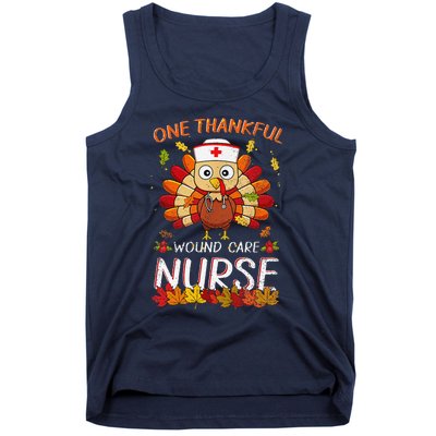 One Thankful Wound Care Nurse Turkey Fall Thanksgiving Nurse Tank Top