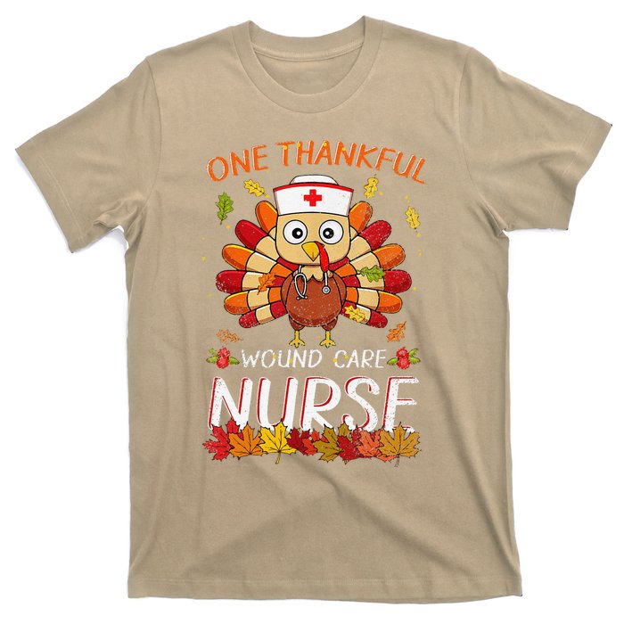 One Thankful Wound Care Nurse Turkey Fall Thanksgiving Nurse T-Shirt