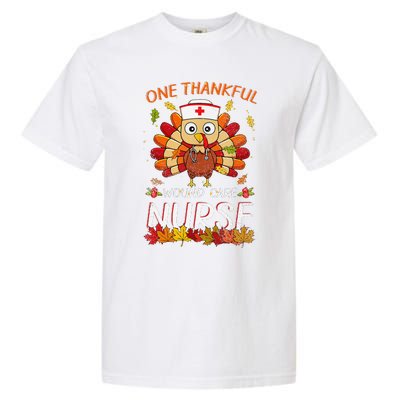 One Thankful Wound Care Nurse Turkey Fall Thanksgiving Nurse Garment-Dyed Heavyweight T-Shirt