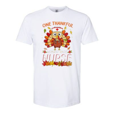 One Thankful Wound Care Nurse Turkey Fall Thanksgiving Nurse Softstyle CVC T-Shirt