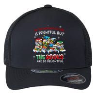 Oh The Weather Outside The Books Are So Delightful Christmas Lights Flexfit Unipanel Trucker Cap