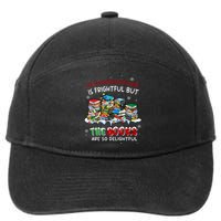 Oh The Weather Outside The Books Are So Delightful Christmas Lights 7-Panel Snapback Hat