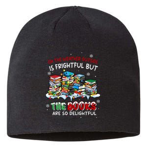 Oh The Weather Outside The Books Are So Delightful Christmas Lights Sustainable Beanie