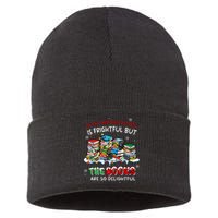 Oh The Weather Outside The Books Are So Delightful Christmas Lights Sustainable Knit Beanie