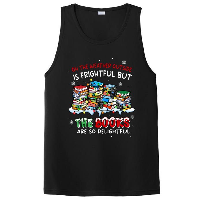 Oh The Weather Outside The Books Are So Delightful Christmas Lights PosiCharge Competitor Tank