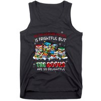 Oh The Weather Outside The Books Are So Delightful Christmas Lights Tank Top