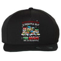 Oh The Weather Outside The Books Are So Delightful Christmas Lights Wool Snapback Cap