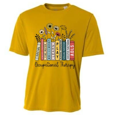 Occupational Therapy Wildflower Book Ot Therapist Assistant Cooling Performance Crew T-Shirt