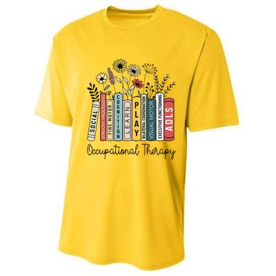 Occupational Therapy Wildflower Book Ot Therapist Assistant Performance Sprint T-Shirt