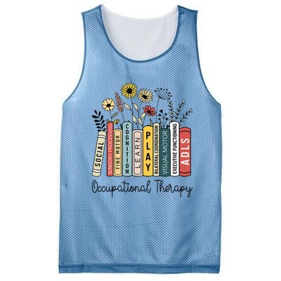 Occupational Therapy Wildflower Book Ot Therapist Assistant Mesh Reversible Basketball Jersey Tank