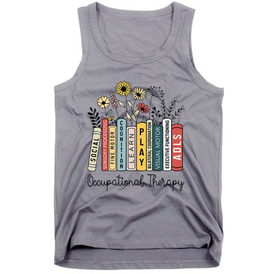 Occupational Therapy Wildflower Book Ot Therapist Assistant Tank Top