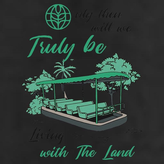 Only Then Will We Truly Be Living With The Land Funny Design Adult Drive Performance Visor