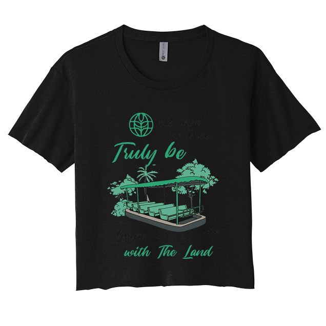 Only Then Will We Truly Be Living With The Land Funny Design Crop Top
