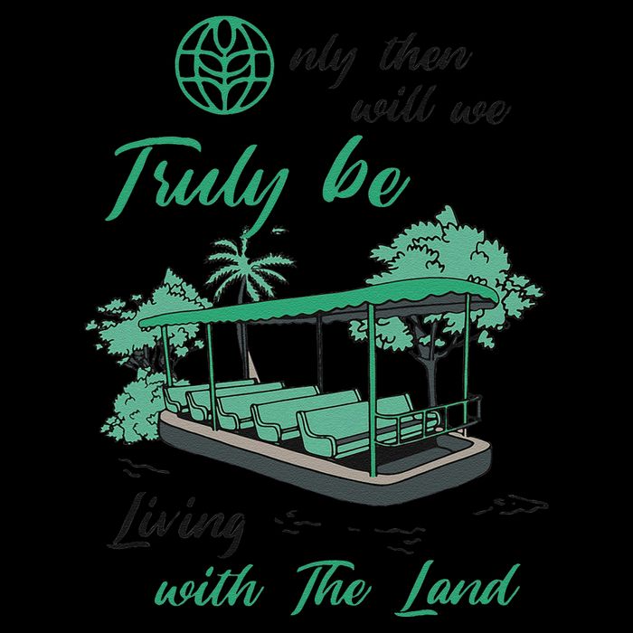 Only Then Will We Truly Be Living With The Land Funny Design Women's Crop Top Tee