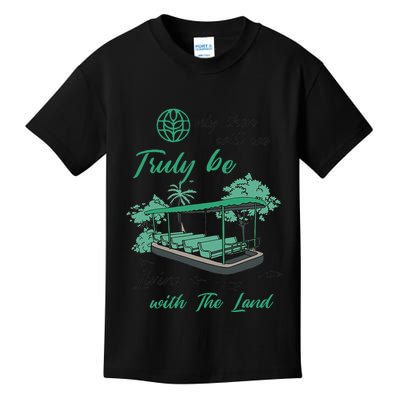 Only Then Will We Truly Be Living With The Land Funny Design Kids T-Shirt