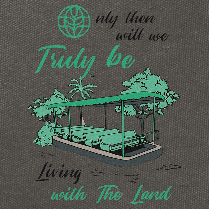 Only Then Will We Truly Be Living With The Land Funny Design Cotton Canvas Backpack