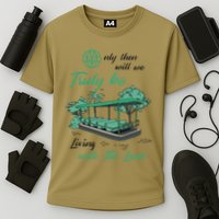 Only Then Will We Truly Be Living With The Land Funny Design Cooling Performance Crew T-Shirt