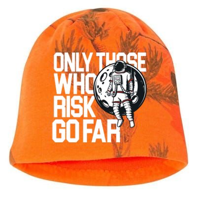 Only Those Who Risk Go Far Astronaut Kati - Camo Knit Beanie