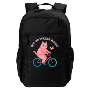 Off To Wreak Havoc Funny Cat Daily Commute Backpack