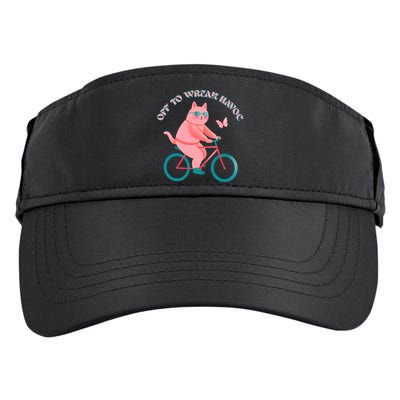 Off To Wreak Havoc Funny Cat Adult Drive Performance Visor