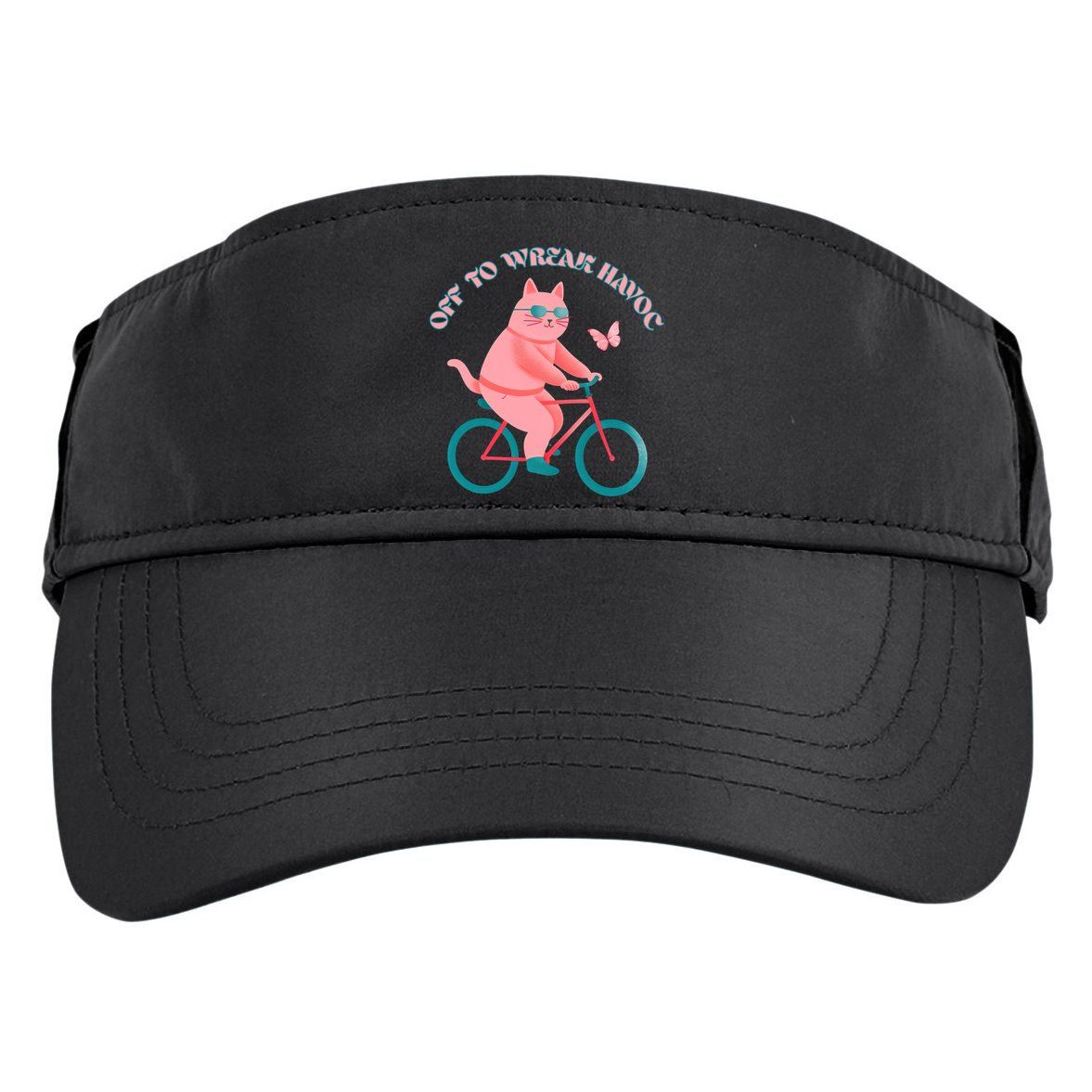 Off To Wreak Havoc Funny Cat Adult Drive Performance Visor