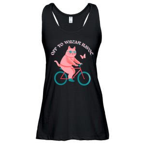 Off To Wreak Havoc Funny Cat Ladies Essential Flowy Tank