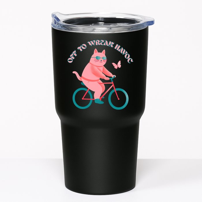 Off To Wreak Havoc Funny Cat Tumbler