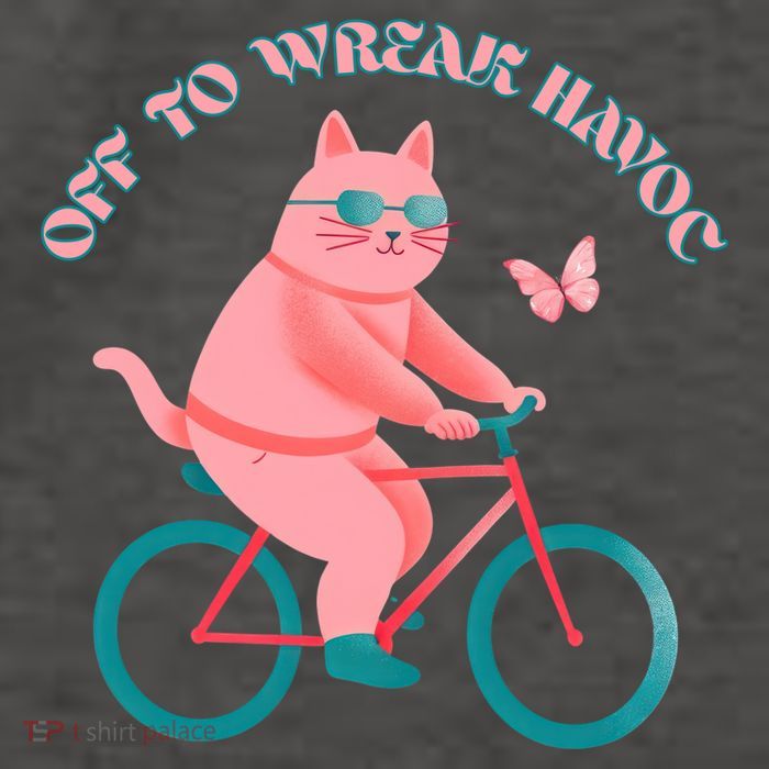 Off To Wreak Havoc Funny Cat Vector Backpack
