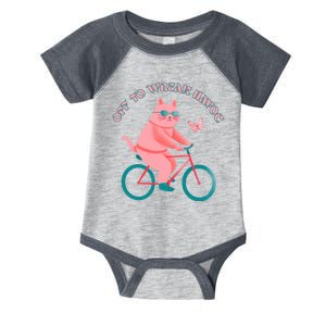 Off To Wreak Havoc Funny Cat Infant Baby Jersey Bodysuit