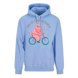 Off To Wreak Havoc Funny Cat Unisex Surf Hoodie