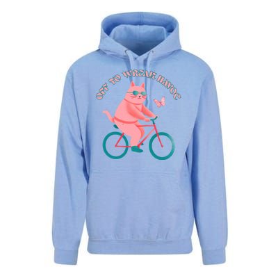 Off To Wreak Havoc Funny Cat Unisex Surf Hoodie