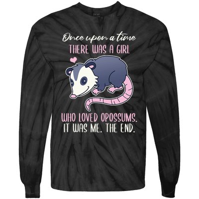 Once There Was A Girl Who Loved Opossums Tie-Dye Long Sleeve Shirt