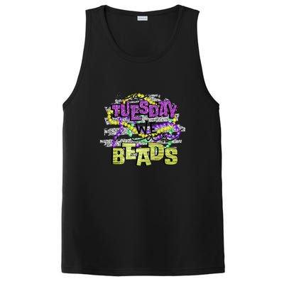 On Tuesday We Beads Fat Tuesday For Mardi Gras PosiCharge Competitor Tank