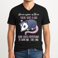 Once There Was A Who Loved Opossums V-Neck T-Shirt