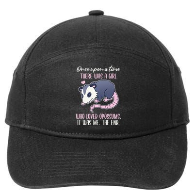 Once There Was A Who Loved Opossums 7-Panel Snapback Hat