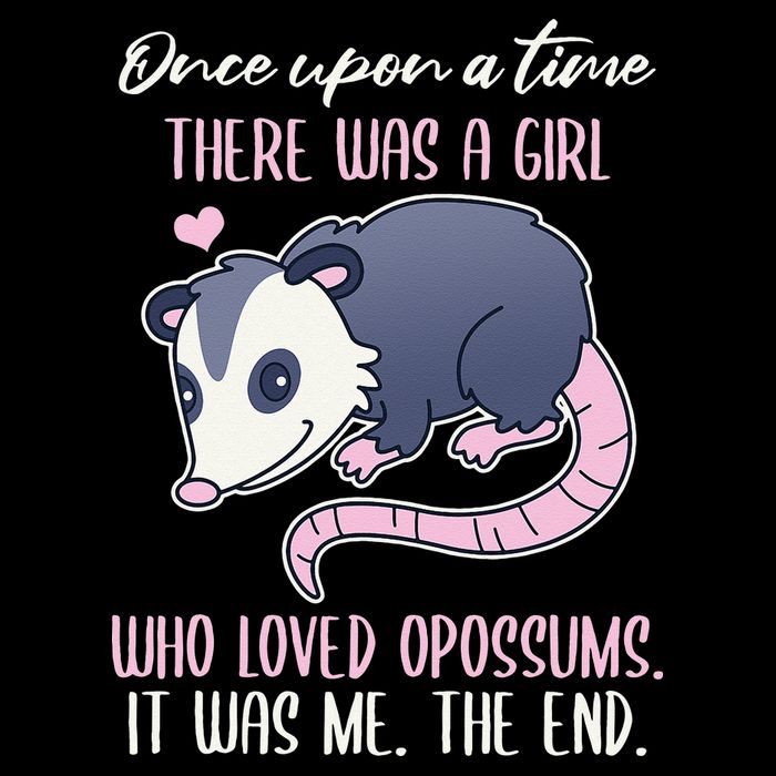 Once There Was A Who Loved Opossums Drawstring Bag