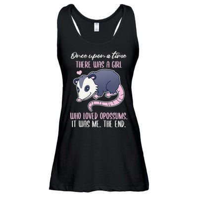 Once There Was A Who Loved Opossums Ladies Essential Flowy Tank