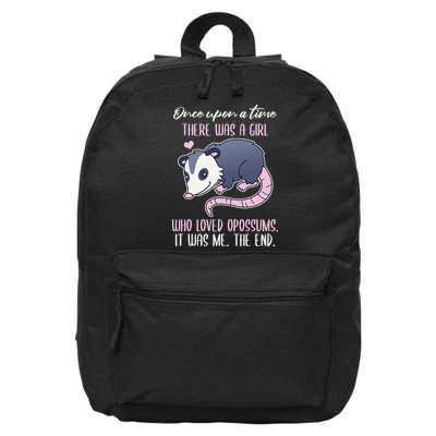 Once There Was A Who Loved Opossums 16 in Basic Backpack