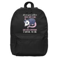 Once There Was A Who Loved Opossums 16 in Basic Backpack
