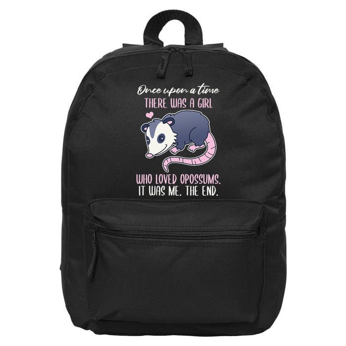 Once There Was A Who Loved Opossums 16 in Basic Backpack