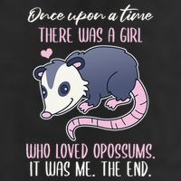 Once There Was A Who Loved Opossums Crop Fleece Hoodie